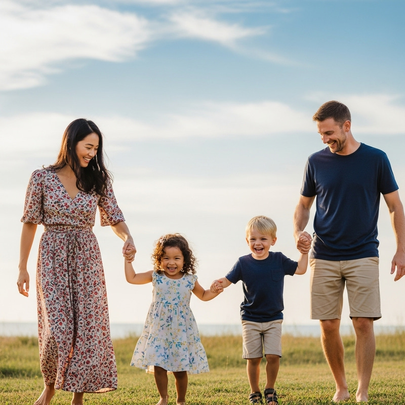 Happy Parents and Kids Enjoying Quality Time