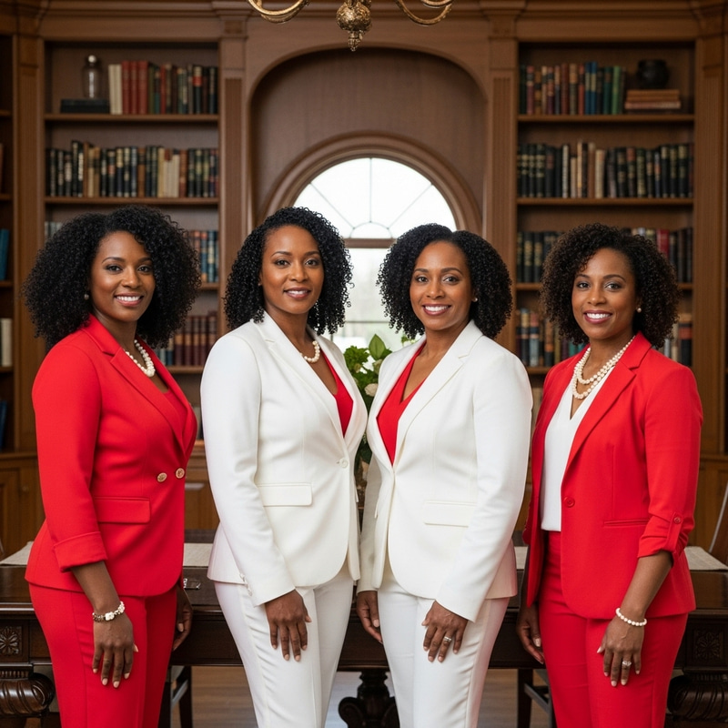 Empowered Black Women in Elegant Library Setting Empowered Black Women in Elegant Library Setting