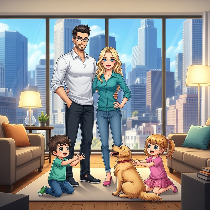 Maxim Chumachenko and Oksana Zadoinova Family Portrait