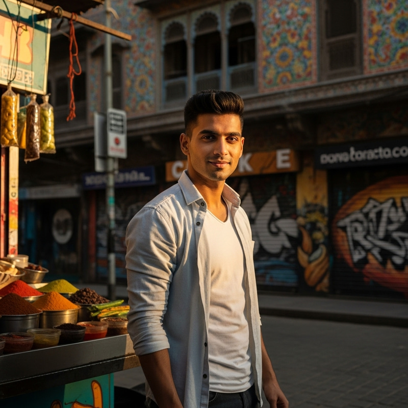 Desi Handsome Boy | Vibrant Cultural Setting Desi Handsome Boy | Vibrant Cultural Setting