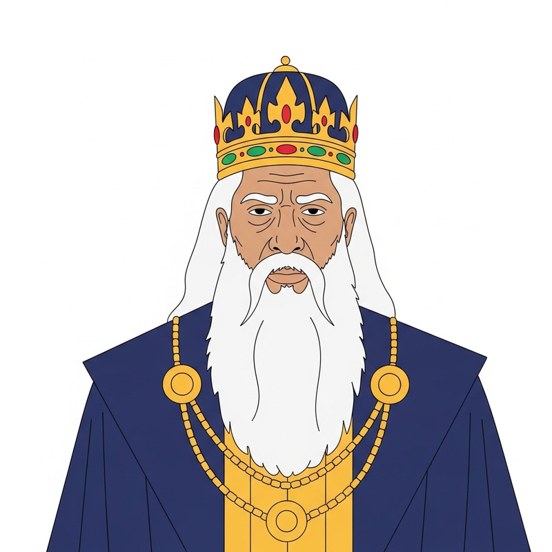 Regal King in Bold Digital Art Style for Royal Fantasy