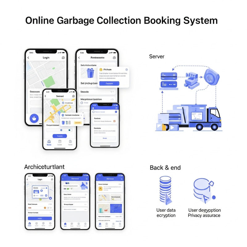 Garbage Collection Booking System | Mobile App Design Garbage Collection Booking System | Mobile App Design