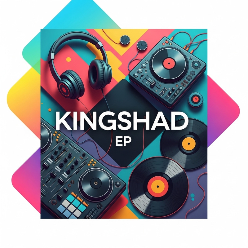 KingShad EP Cover Art | Modern, Bold Design with Vibrant Colors KingShad EP Cover Art | Modern, Bold Design with Vibrant Colors