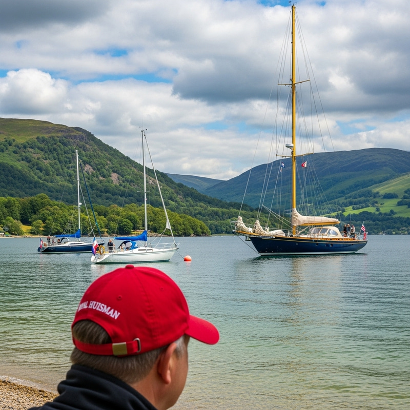 Duke of Glencora's Royal Huisman Sailboat Arrival at Windermere Duke of Glencora's Royal Huisman Sailboat Arrival at Windermere
