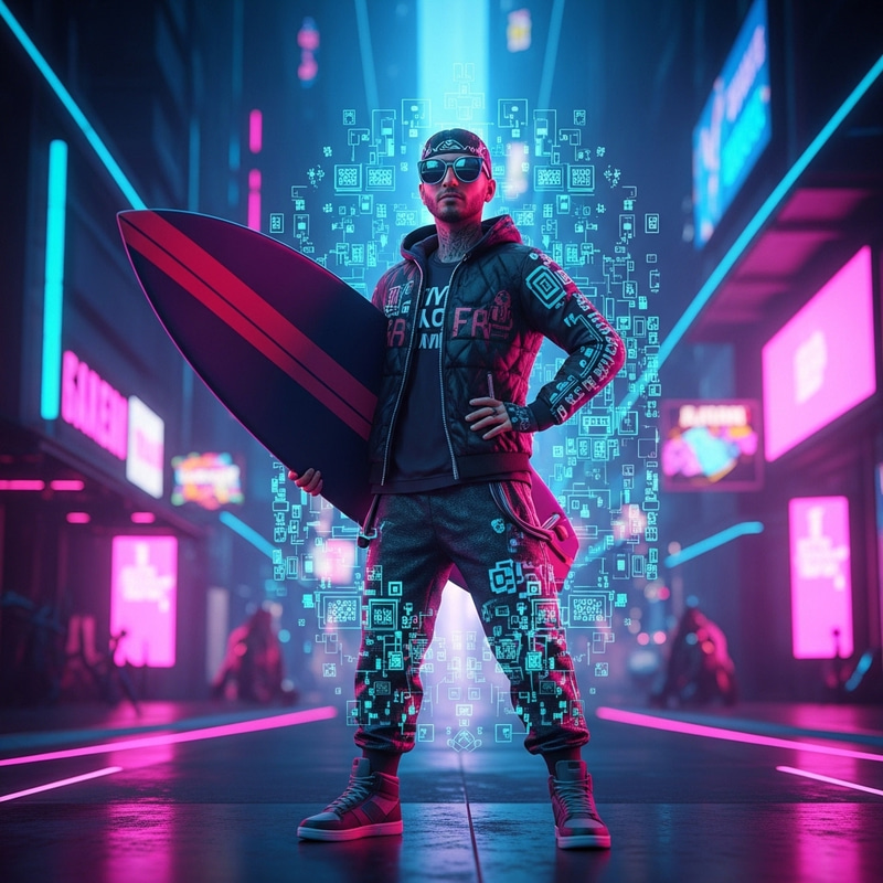 Kooky in the Cybernetic Metaverse | Digital Surfboard Exploration Kooky in the Cybernetic Metaverse | Digital Surfboard Exploration