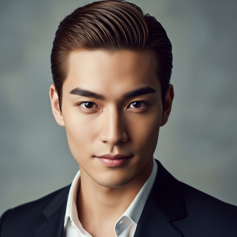 Irresistible Asian Man: Tranquil Charm with Monolid Eyes