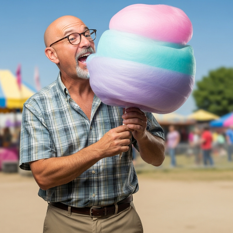 Walter White Enjoying Huge Cotton Candy | Fan Art