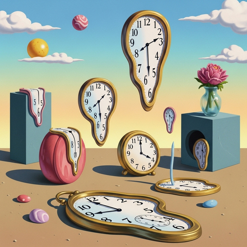 Ethereal Melting Time: Surreal Digital Painting Inspired by Dalí Ethereal Melting Time: Surreal Digital Painting Inspired by Dalí