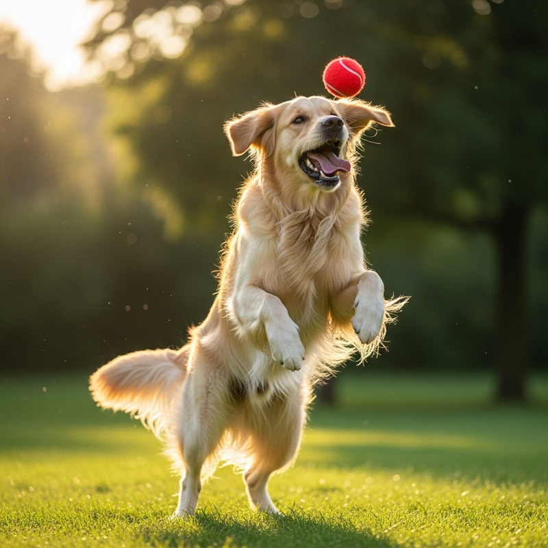 Dog Playing with Ball - Cute Pet Image for Fun Moments