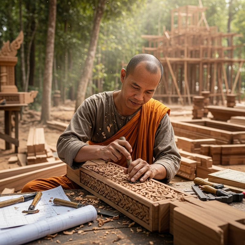 Buddhist Disciples Prioritize Temple Construction Buddhist Disciples Prioritize Temple Construction