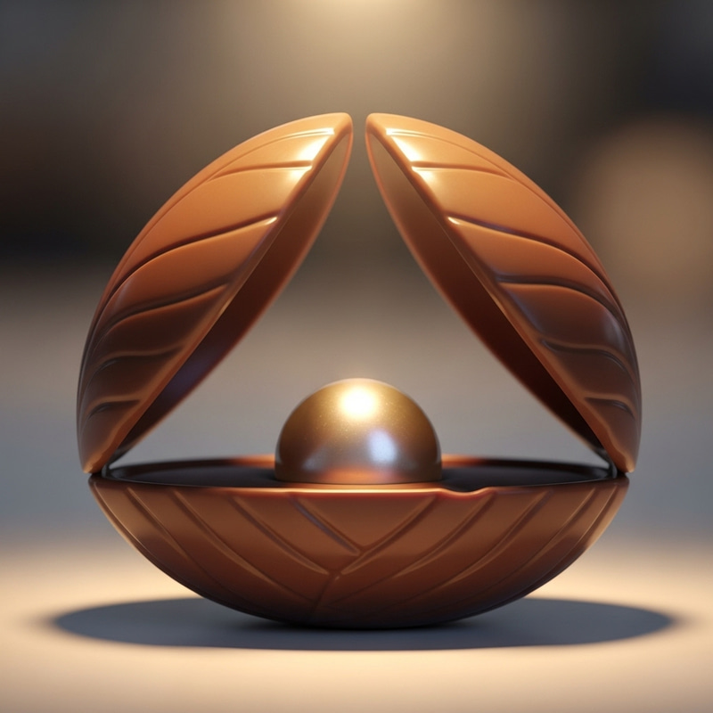 Delicious Milk Chocolate Shell with Hidden Pearl Delicious Milk Chocolate Shell with Hidden Pearl