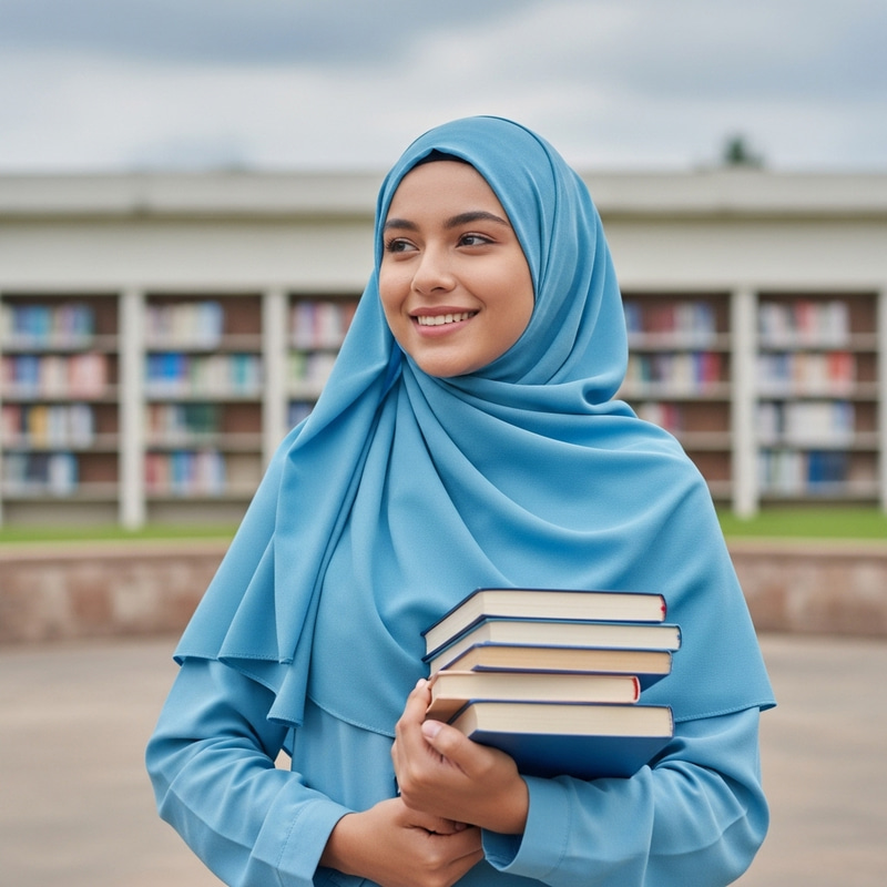 Beautiful Student Wearing Hijab: Cultural Diversity & Education Beautiful Student Wearing Hijab: Cultural Diversity & Education