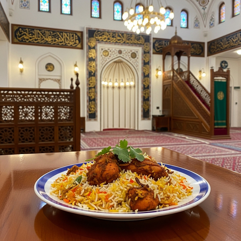 Vibrant Biryani & Serene Mosque Interior | Food & Architecture Vibrant Biryani & Serene Mosque Interior | Food & Architecture