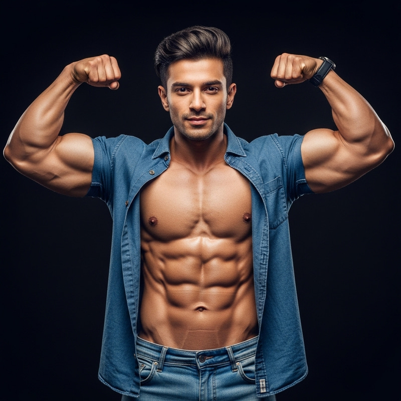 Handsome Muscular Man: Fitness and Style Handsome Muscular Man: Fitness and Style