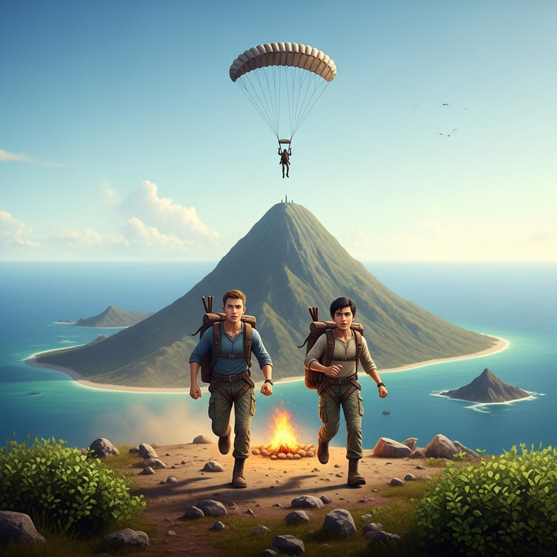 Twin Twins Sawyer and Earl Spot Dead Parachutist on Isolated Island