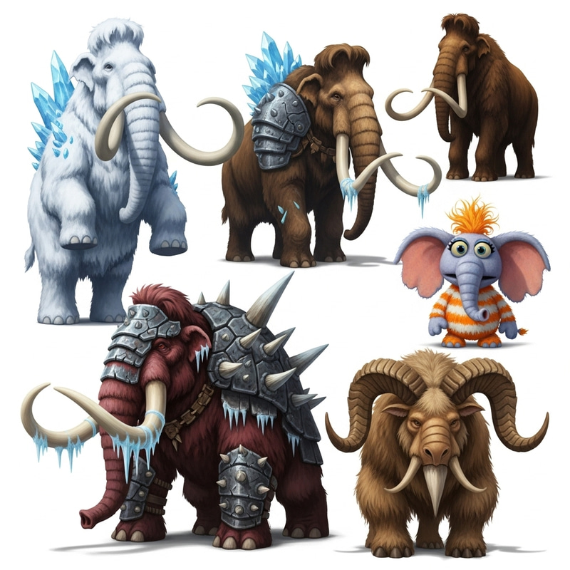 Mamoswine, Mammothmon, Gammoth & More: Ice Age-Style Creatures Mamoswine, Mammothmon, Gammoth & More: Ice Age-Style Creatures
