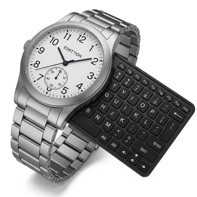 Futuristic Watch with Integrated Keyboard Design Futuristic Watch with Integrated Keyboard Design