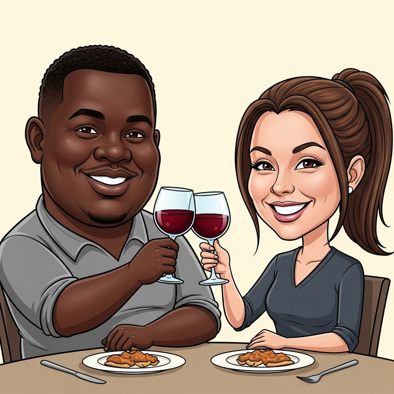 Joyful Celebration: A Caricature of Love