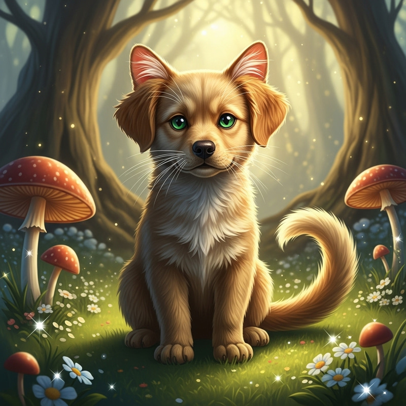 Unique Cat-Dog Creature | Creative Hybrid Animal Art Unique Cat-Dog Creature | Creative Hybrid Animal Art