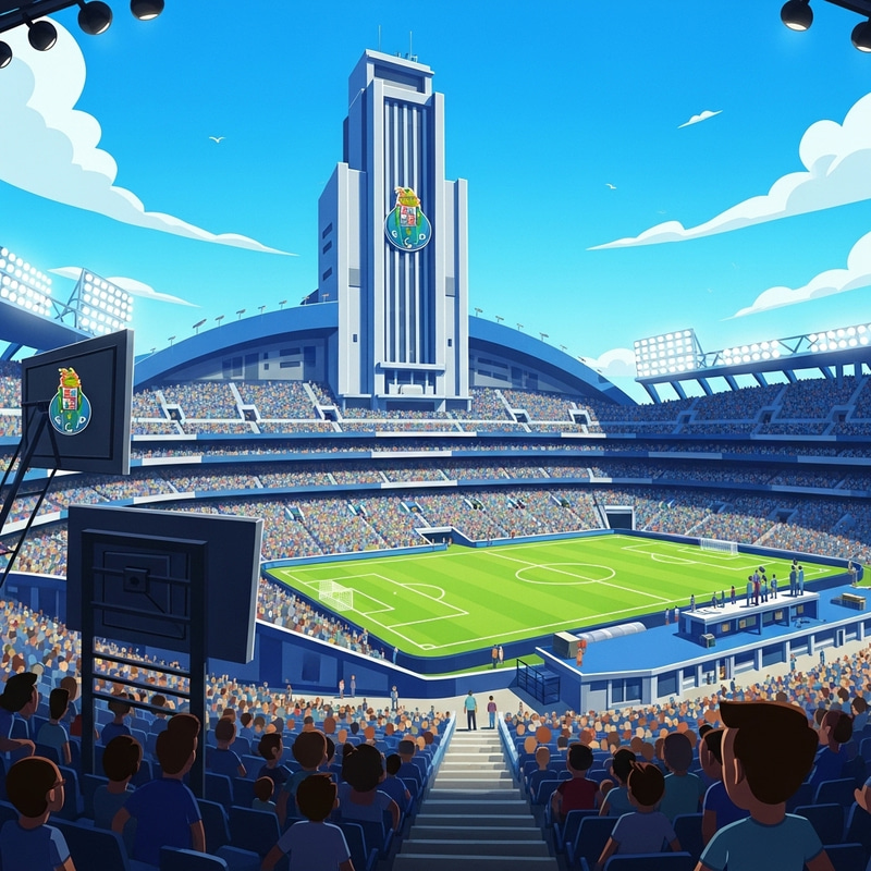 Colorful FC Porto Stadium | Simpsons Style Portrait Colorful FC Porto Stadium | Simpsons Style Portrait