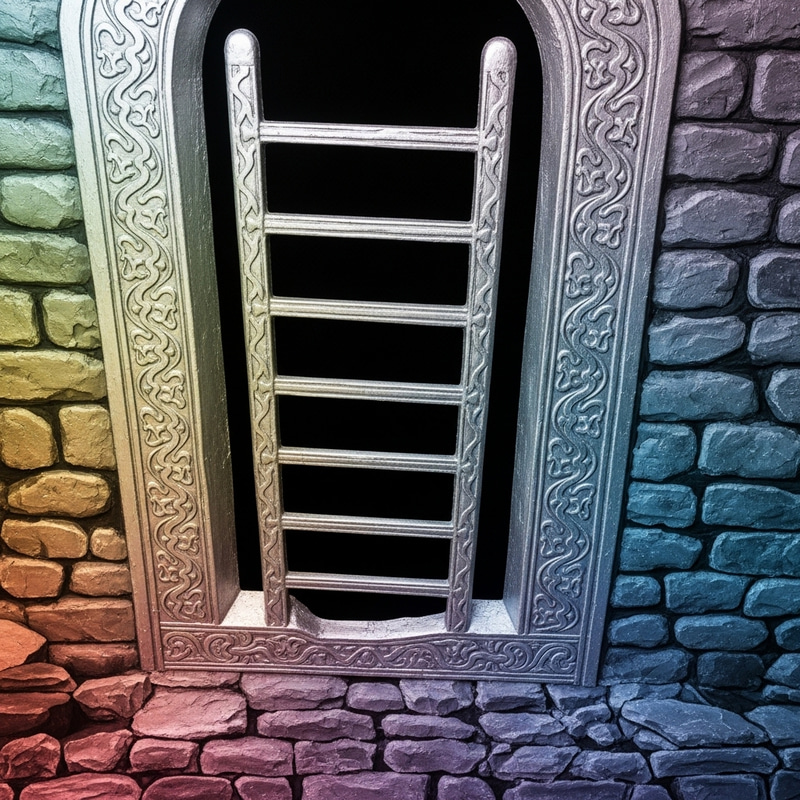 Disappearing Ladder Leading into Abyss | Eerie Scene Disappearing Ladder Leading into Abyss | Eerie Scene