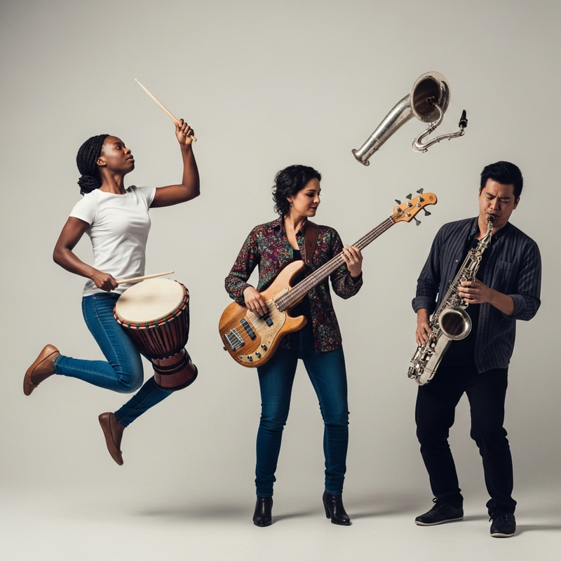 Vibrant Visuals: Independent Musicians with Dynamic Style