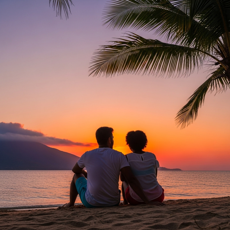 Beach Sunset Romance: A Couple's Escape Beach Sunset Romance: A Couple's Escape