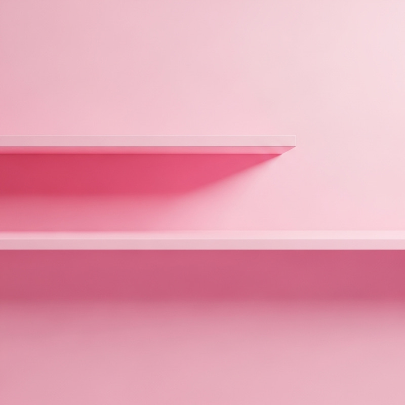 Whimsical Pink Shelves in Pastel Lighting Whimsical Pink Shelves in Pastel Lighting