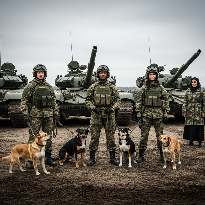 Inspiring Female Tank Operators and their Canine Companions Inspiring Female Tank Operators and their Canine Companions