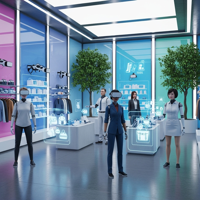 Futuristic Virtual Store - Explore High-Tech Shopping Futuristic Virtual Store - Explore High-Tech Shopping