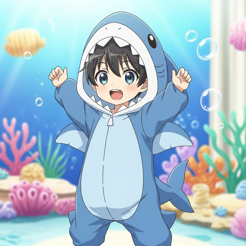 Adorable Anime Shark Boy Costume | Cute Shark Cosplay