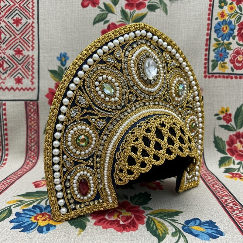 Traditional Russian Kokoshnik Headdress: Symbol of Elegance