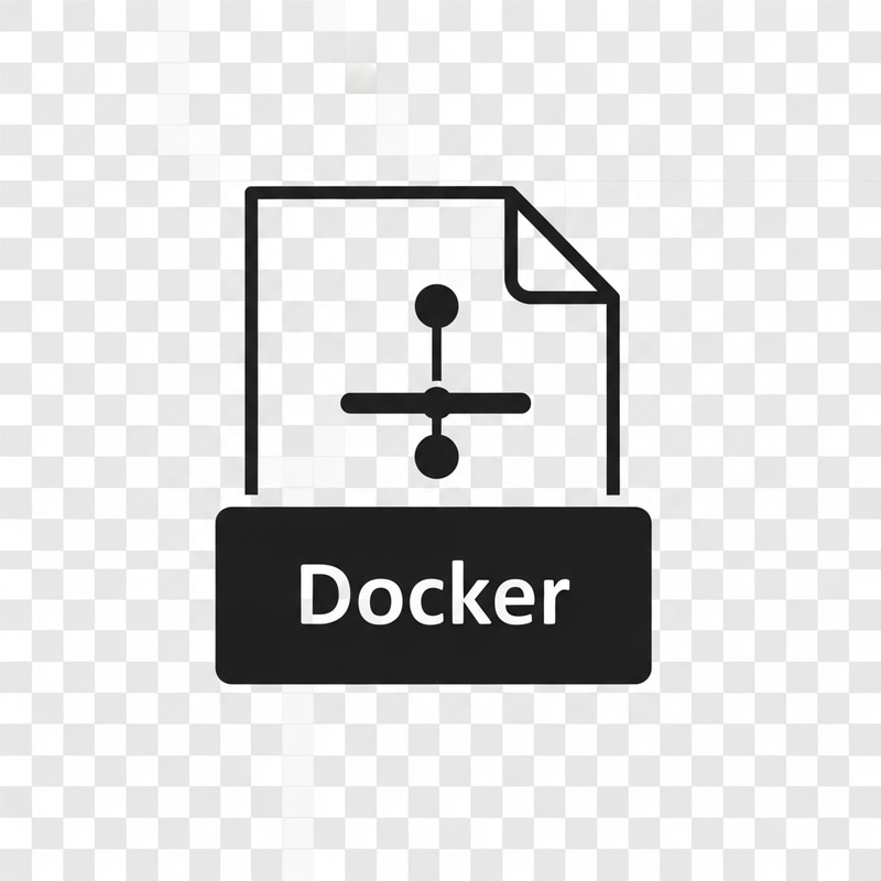 Simplified Docker File Icon - Scalability and Versatility Simplified Docker File Icon - Scalability and Versatility