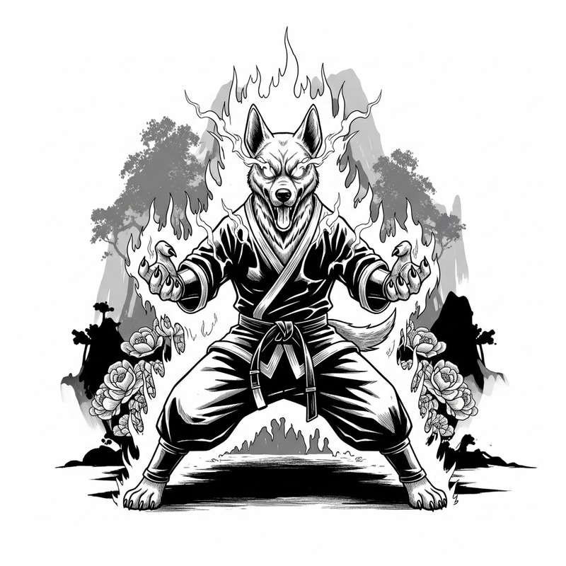 Supernatural Dog with Martial Arts Powers in Graphic Novel Supernatural Dog with Martial Arts Powers in Graphic Novel