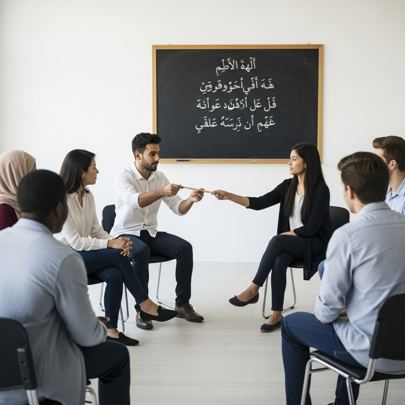 Diverse Arabic Language Learning Circle with Talking Stick Activity Diverse Arabic Language Learning Circle with Talking Stick Activity