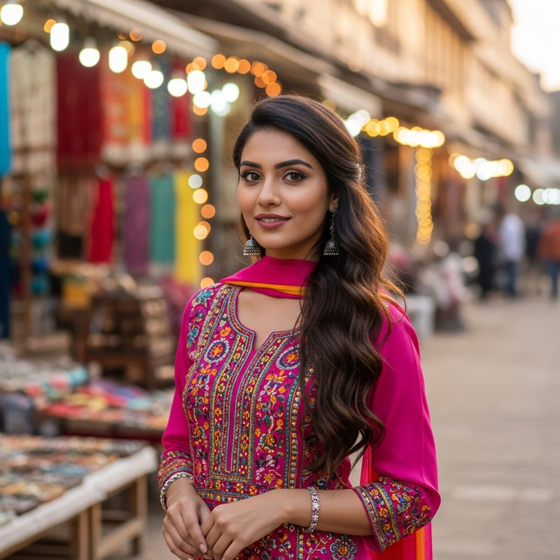 Beautiful Young Woman with Long Dark Hair | Indonesian Beauty