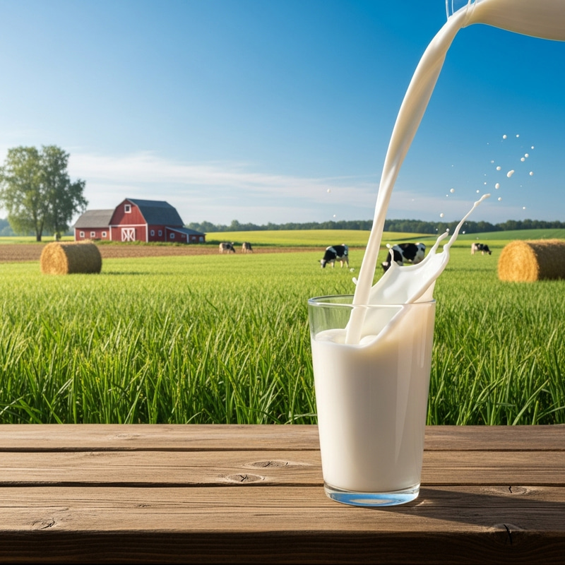 Fresh Farm Milk Splash in Glass Cup Fresh Farm Milk Splash in Glass Cup