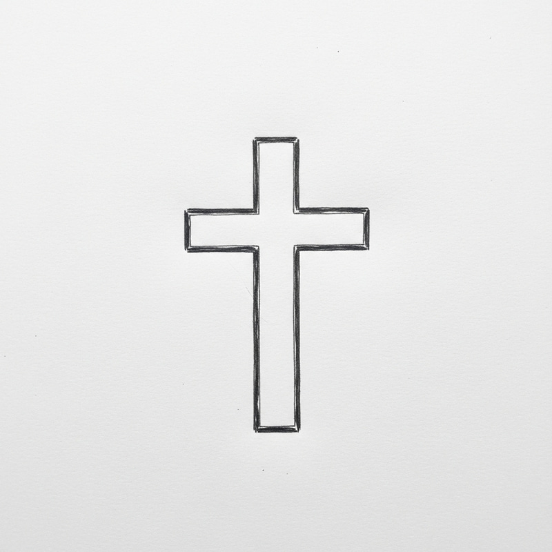 Hand-Drawn Minimalist Cross Design Hand-Drawn Minimalist Cross Design