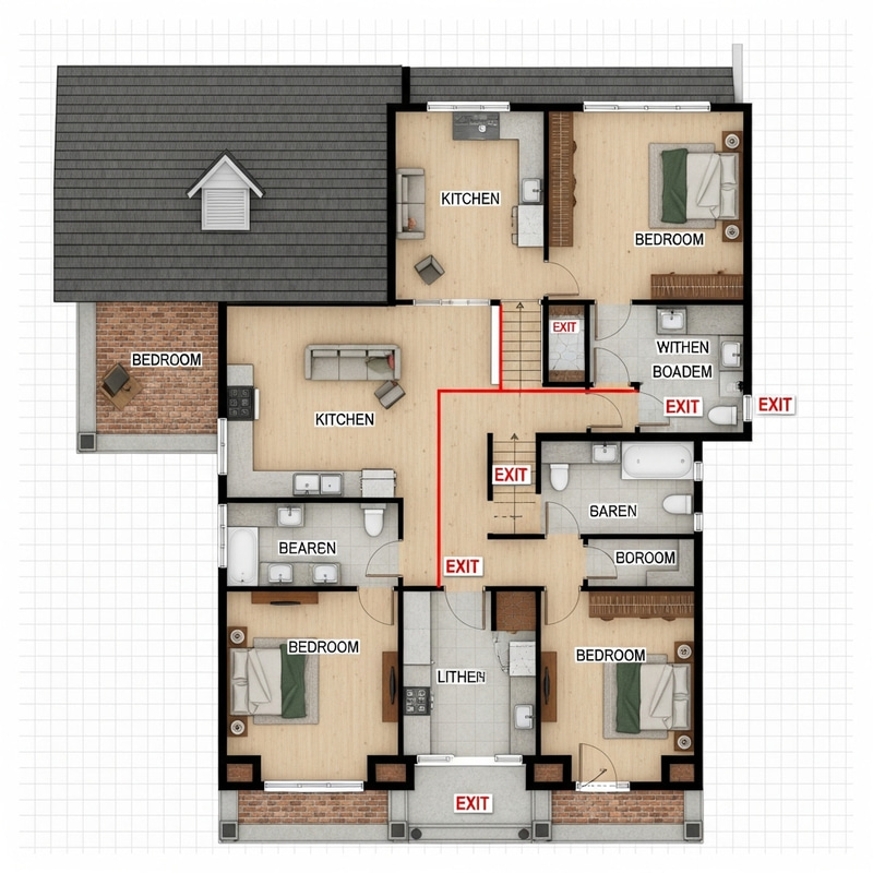 House Floor Mapping for Emergency Exit Plan House Floor Mapping for Emergency Exit Plan