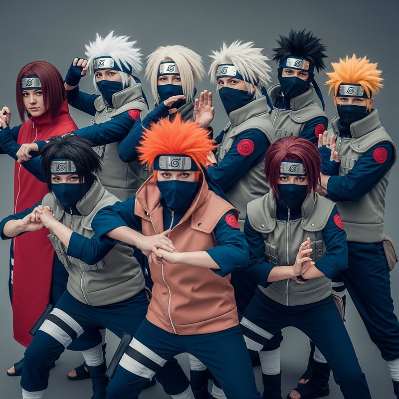 Stray Kids Dressed as Naruto Characters | Dynamic Ninja Poses Stray Kids Dressed as Naruto Characters | Dynamic Ninja Poses