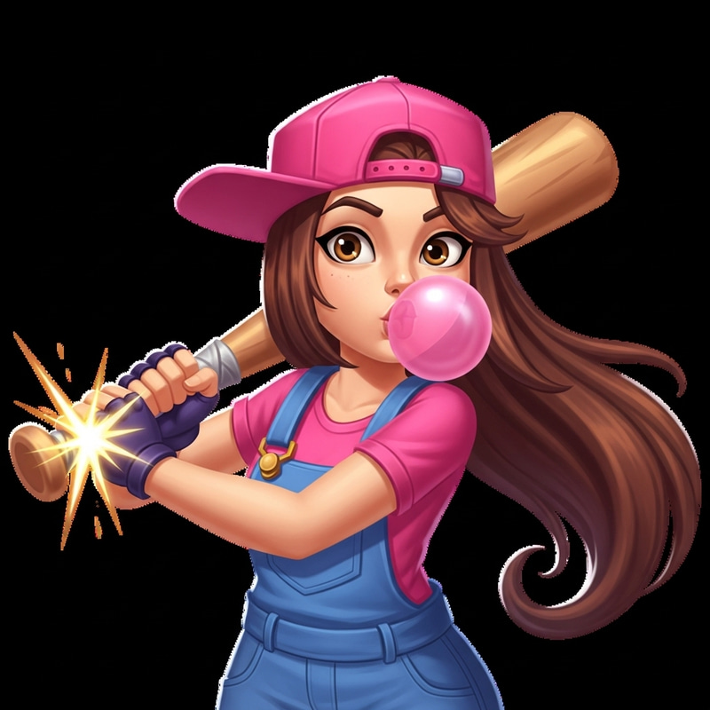 Bibi from Brawl Stars: Colorful Character Art Bibi from Brawl Stars: Colorful Character Art