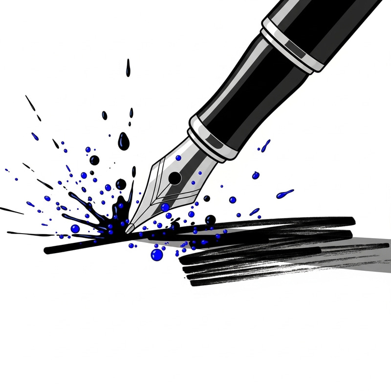 Pen Stroke Artwork on White Paper Pen Stroke Artwork on White Paper