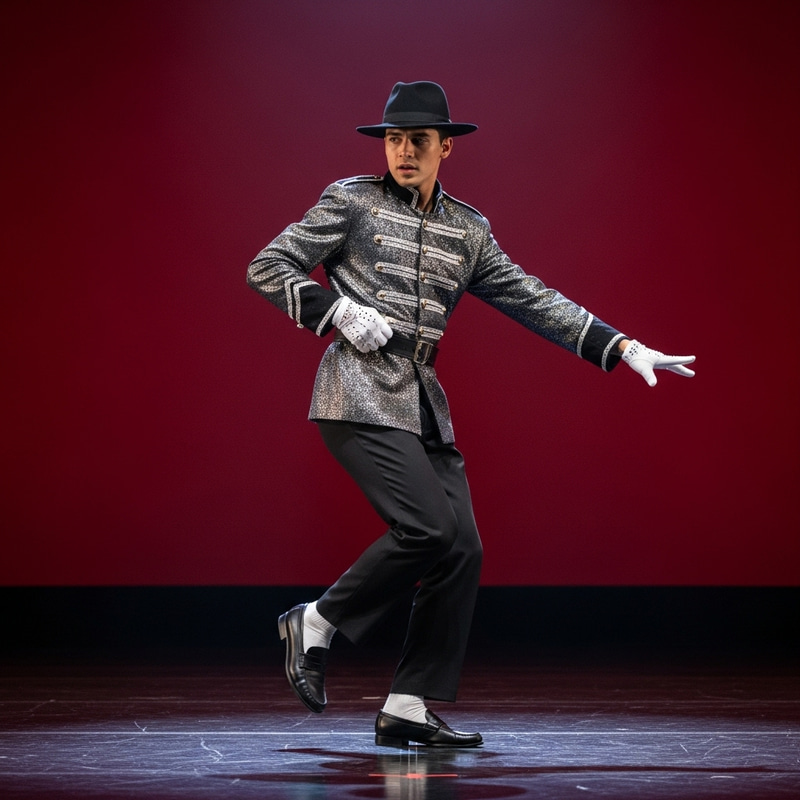 Michael Jackson: Iconic 80s Dancer in Black Fedora