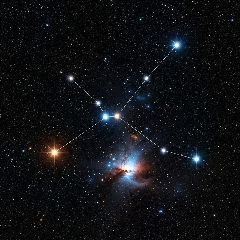 Orion Constellation: A Breathtaking Night Sky View Under the Stars