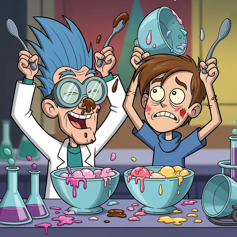 Rick and Morty Stoned: Cartoon Characters Euphoric From Ice Cream