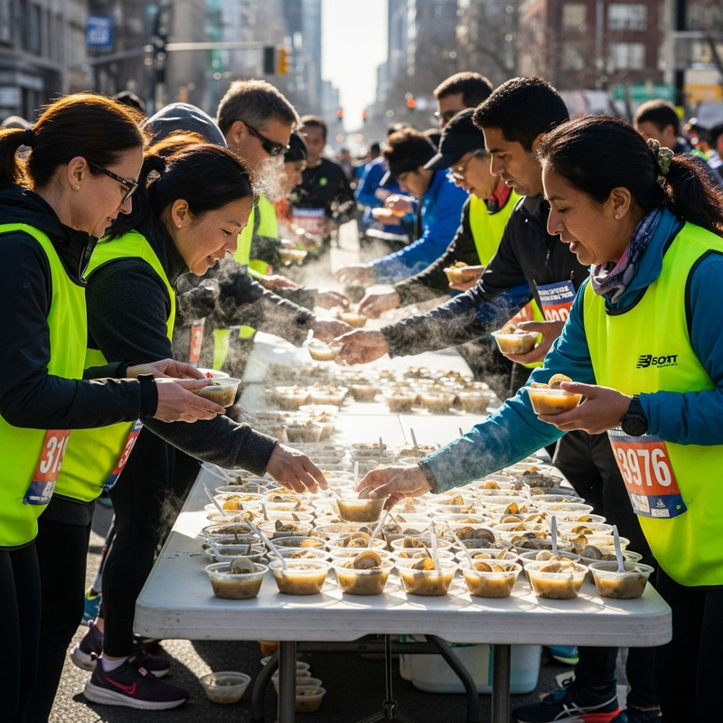 Marathon Clam Chowder Stand | Runners' Refueling Spot