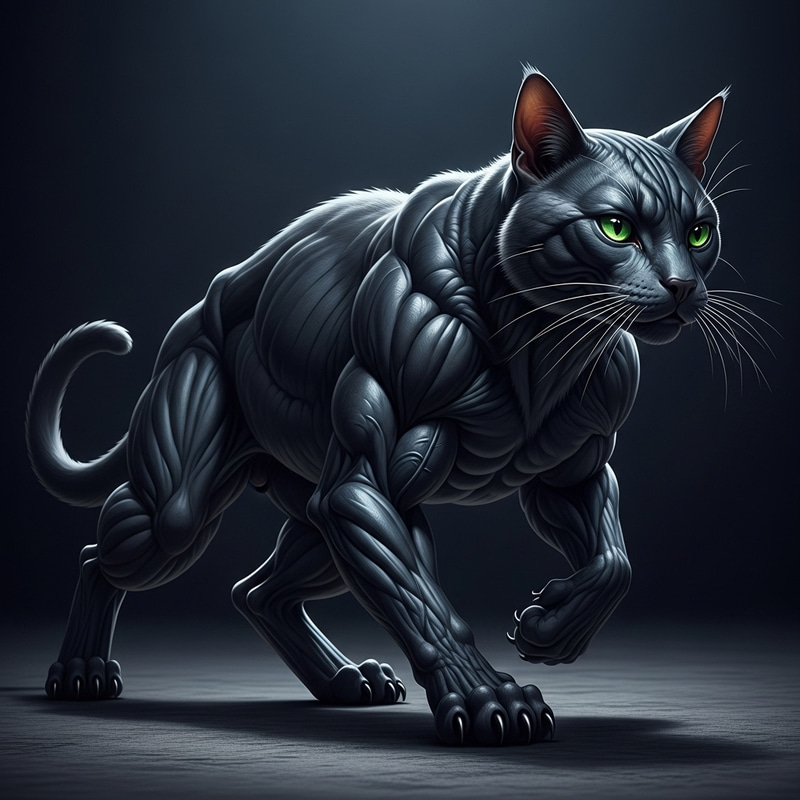 Powerful Strong Cat: The Fearless Feline Powerful Strong Cat: The Fearless Feline