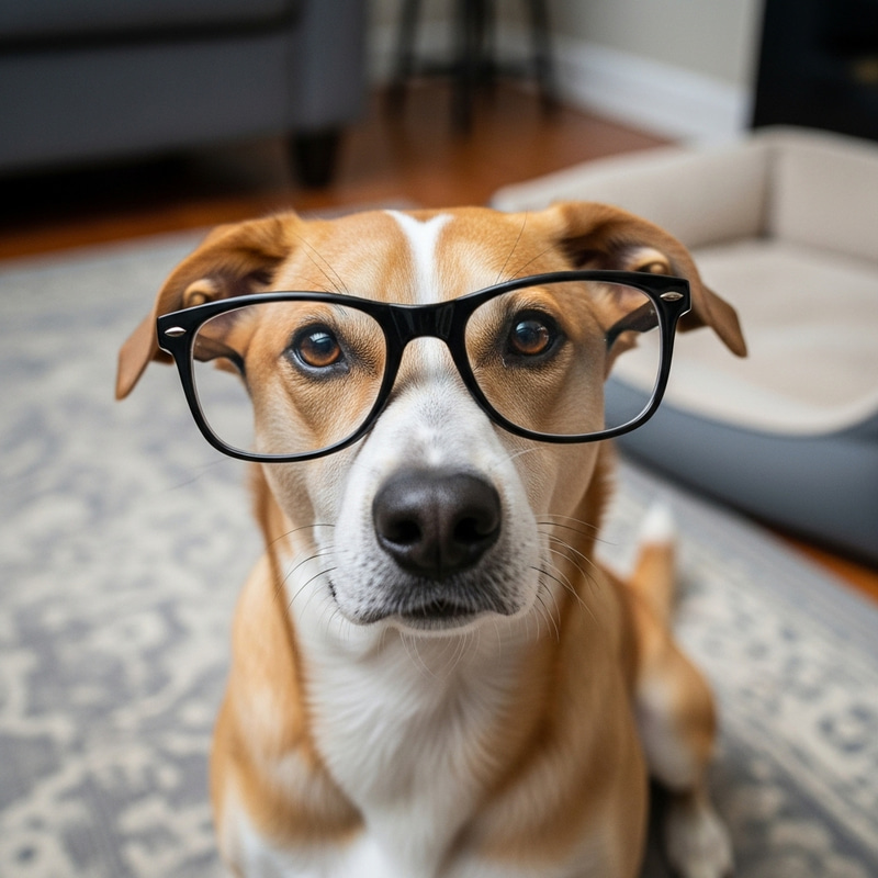 Adorable Dog with Glasses: A Picture of Cuteness Adorable Dog with Glasses: A Picture of Cuteness