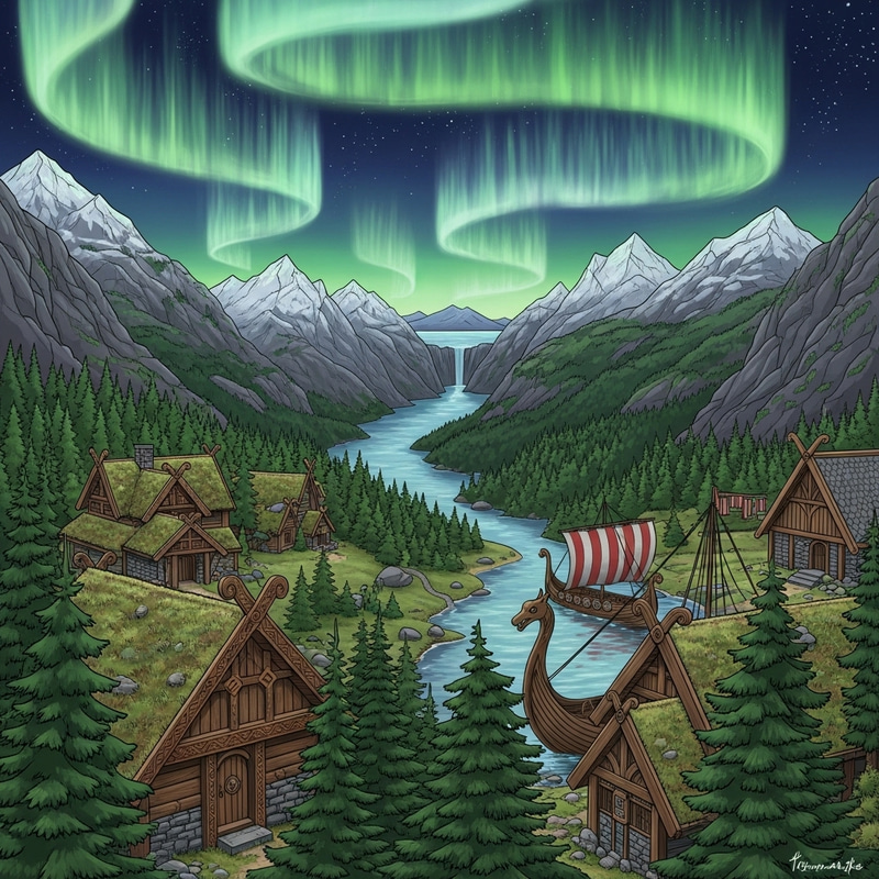 Norse Mythology in the Setting of the Gods of the North