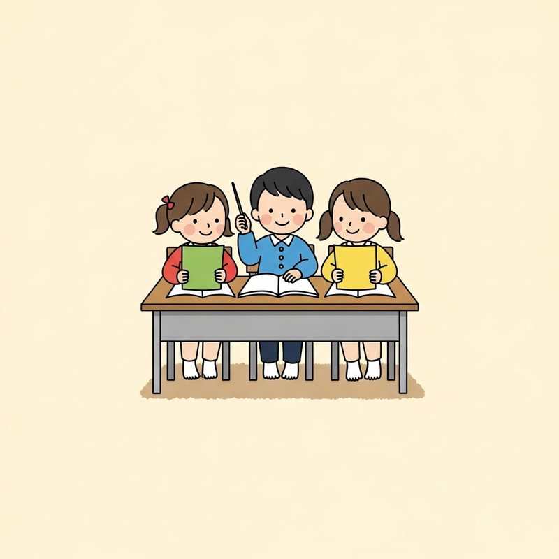 Joyful Classroom Scene with Children at Study Joyful Classroom Scene with Children at Study